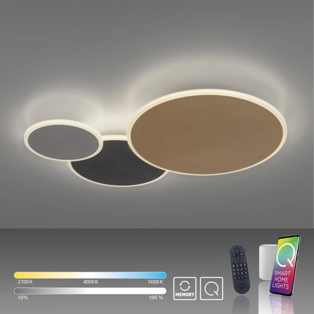 Design wandlamp Q-Piato 65cm Paul Neuhaus 4012248374511