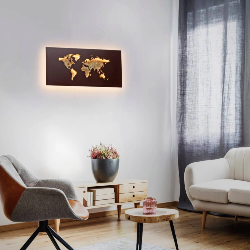 Wandlamp Map roest bruin Paul Neuhaus 4012248376034
