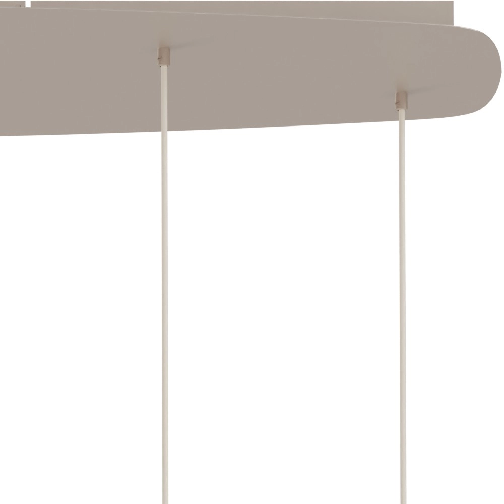 6-lichts hanglamp Lisbourg beige terra met beige grey kap Masterlight