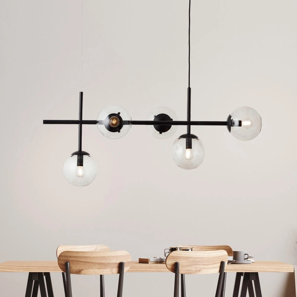 5-lichts design hanglamp Ariol zwart Brilliant 4004353429675