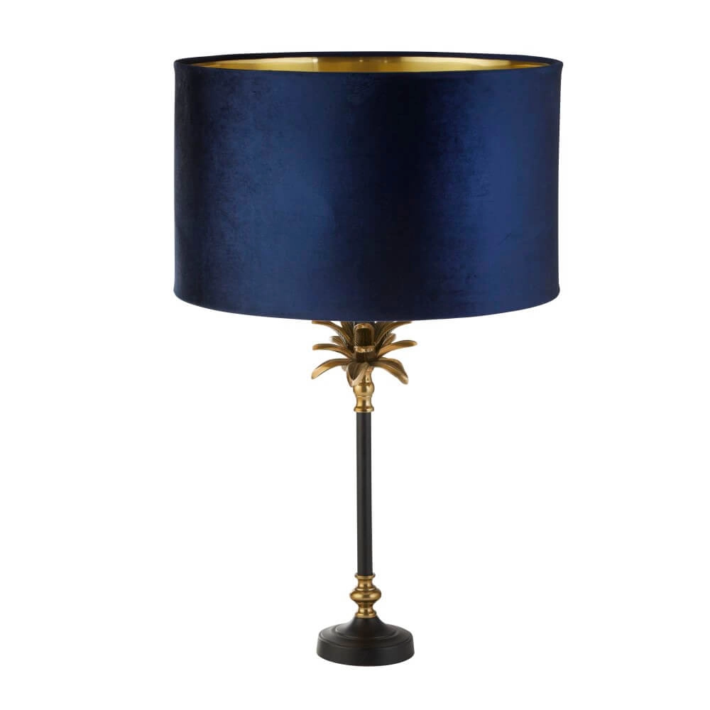 Tafellamp Palm zwart met donkerblauw