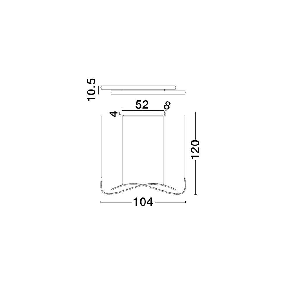 Hanglamp Brio met krul zwart Lyora 5212017479846