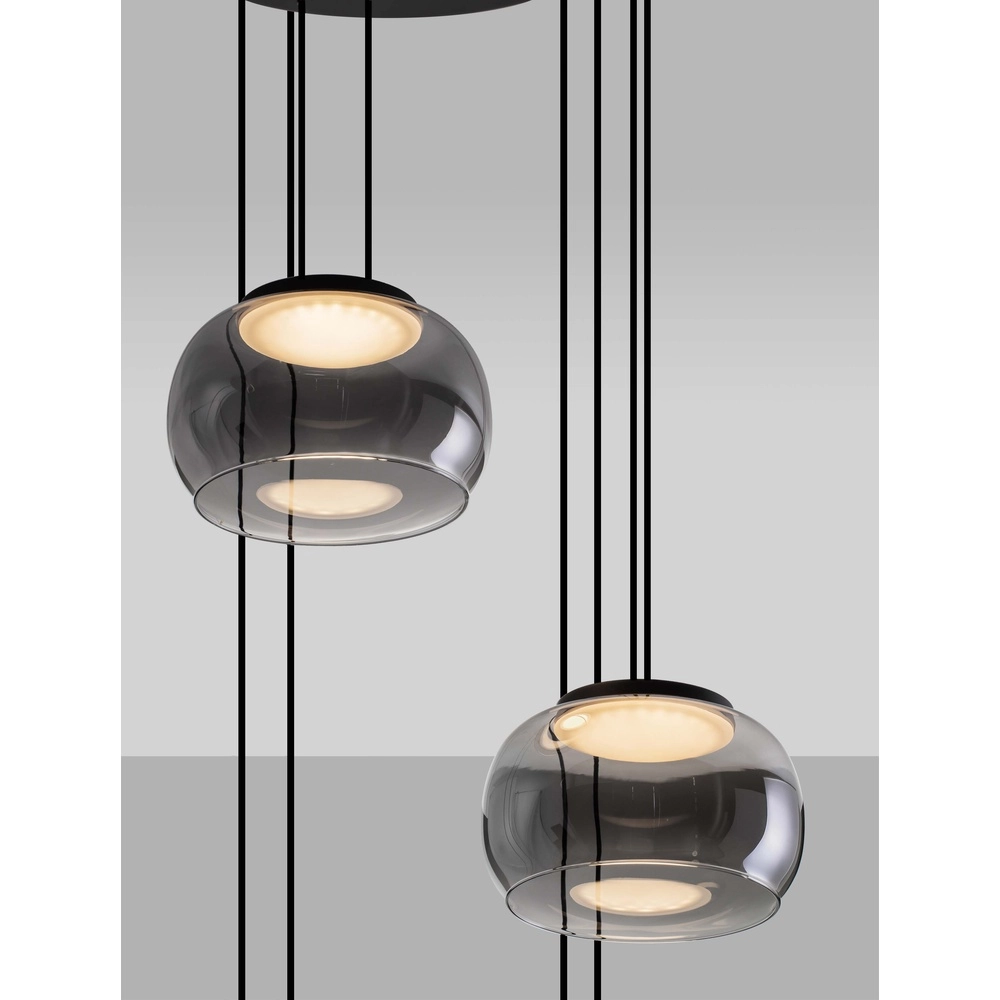 Moderne hanglamp Bios 5-lichts zwart Lyora 5212017458537