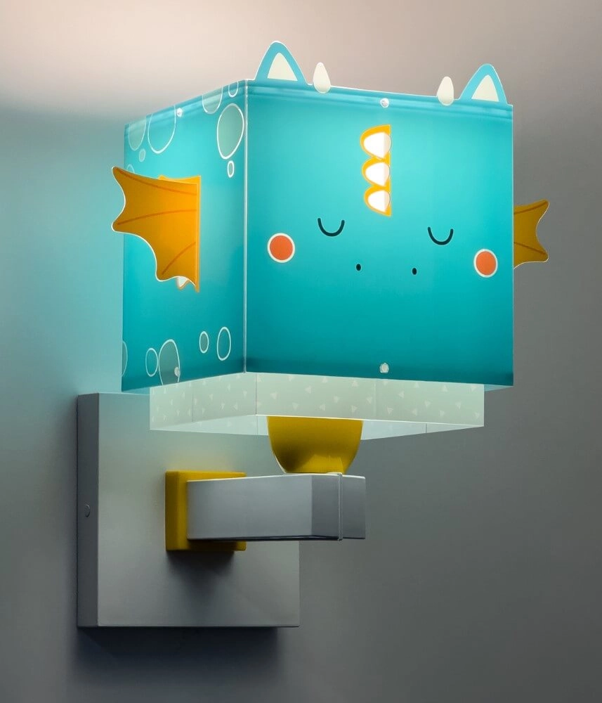 Design wandlamp Little Dragon blauw met wit Dalber 8420406643892