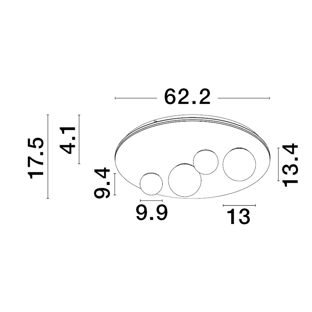 Design plafondlamp Velna zwart Ø 62,2cm Lyora 5212017440242