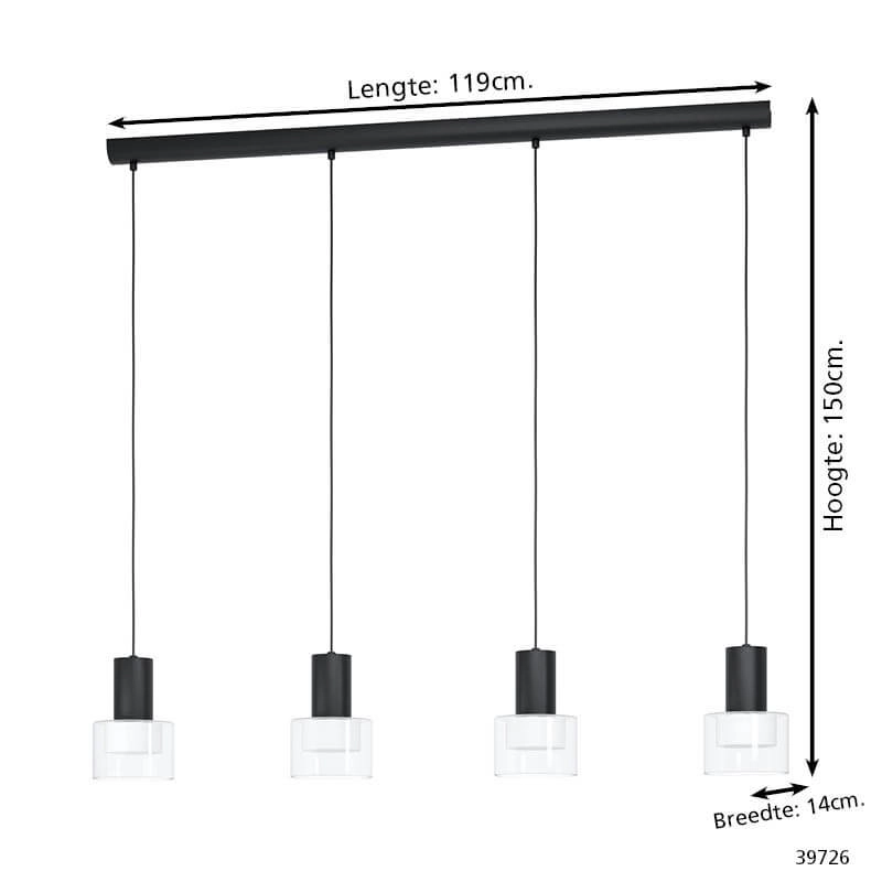 Eetkamer hanglamp Molineros zwart - led Stars of Light 9002759397265