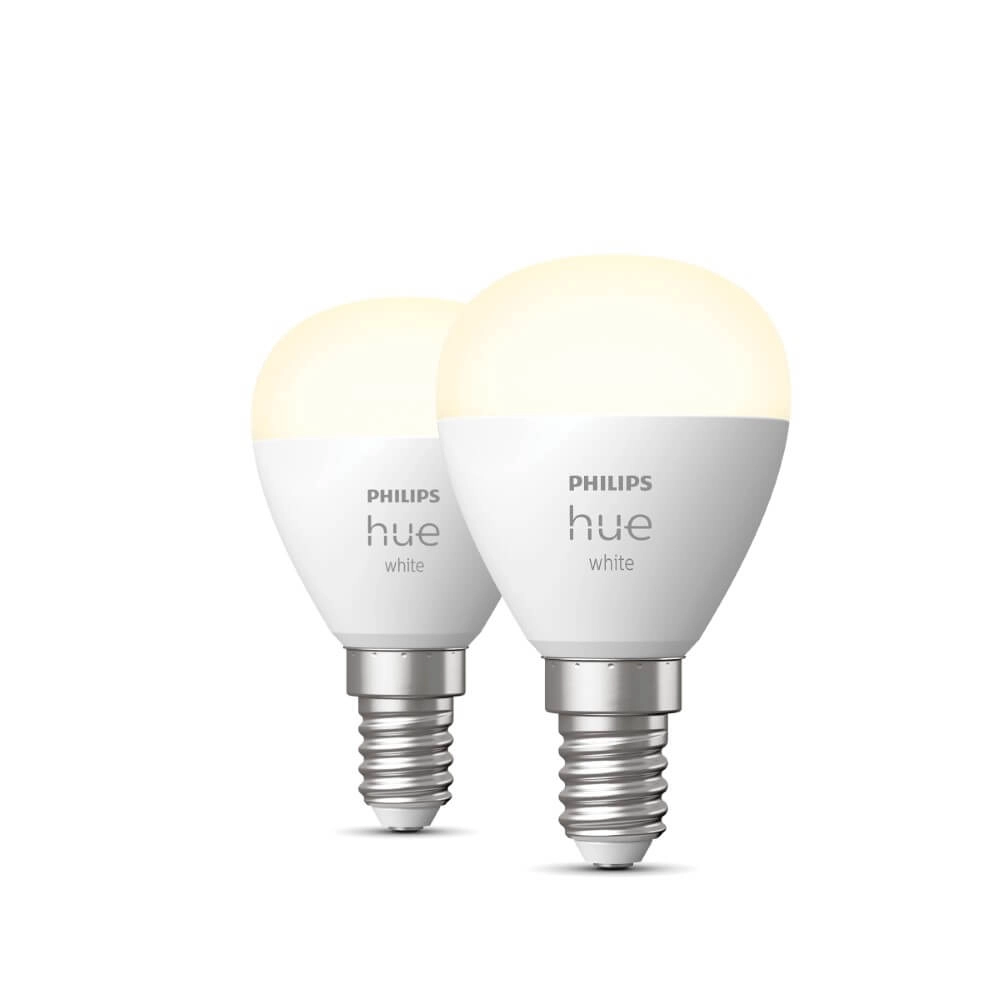Lichtbron kogel Hue - E14 - 6W - White set van 2 Philips 8719514356771