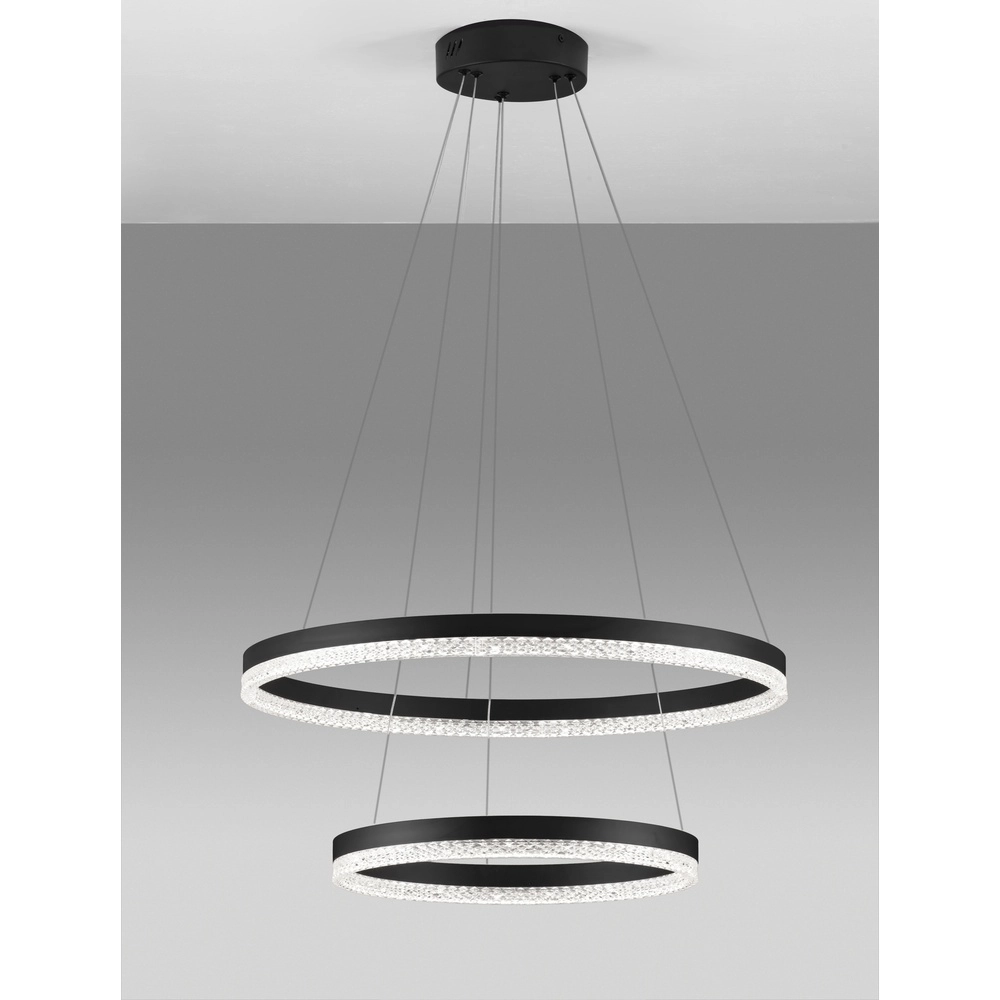 Hanglamp Adria zwart Ø 60cm double