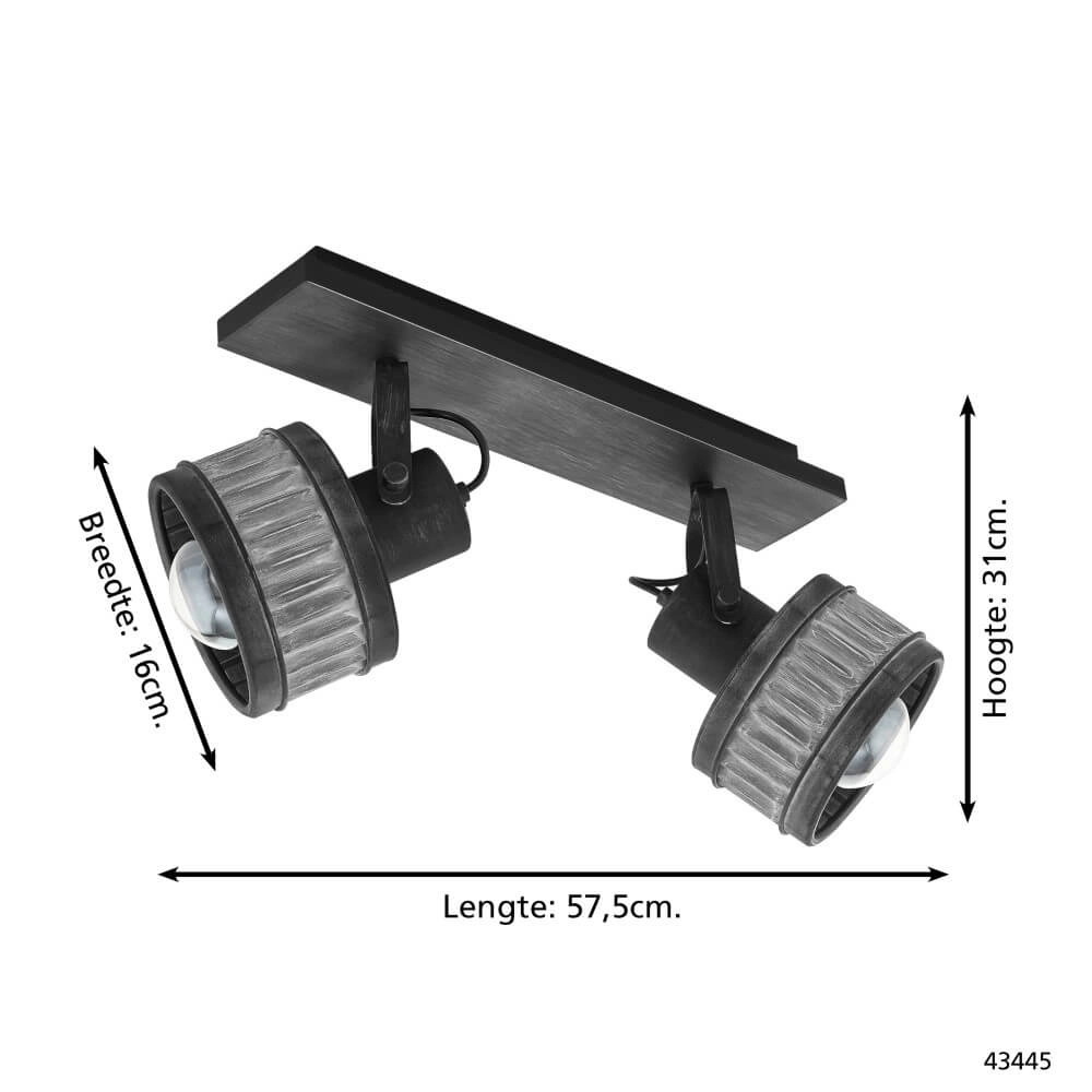 Dubbele opbouwspot Turrock Eglo 9002759434458