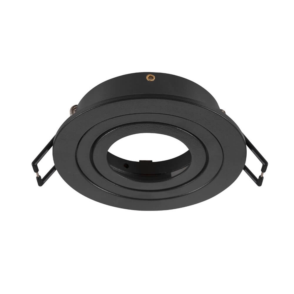 Inbouwring New Tria 75 rond zwart - zonder fitting