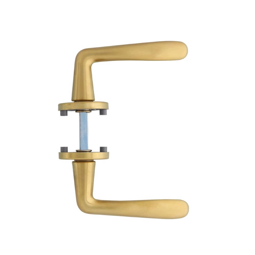 Deurklink Zaia rond rozet messing Intersteel 8714186551172