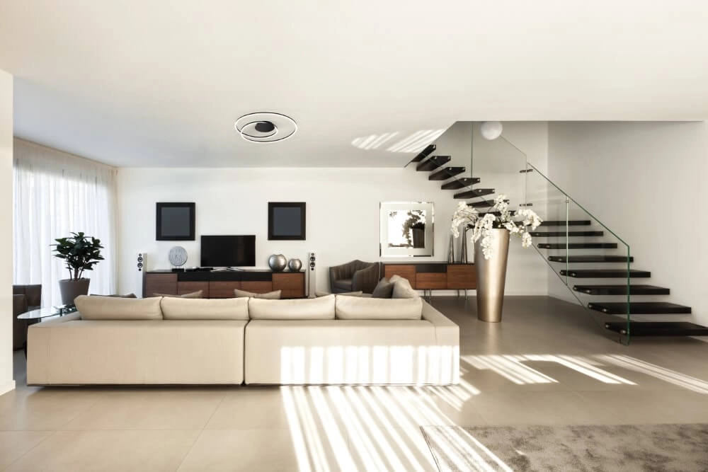 Zwarte design plafondlamp Holy met led Fischer & Honsel 4003694212809