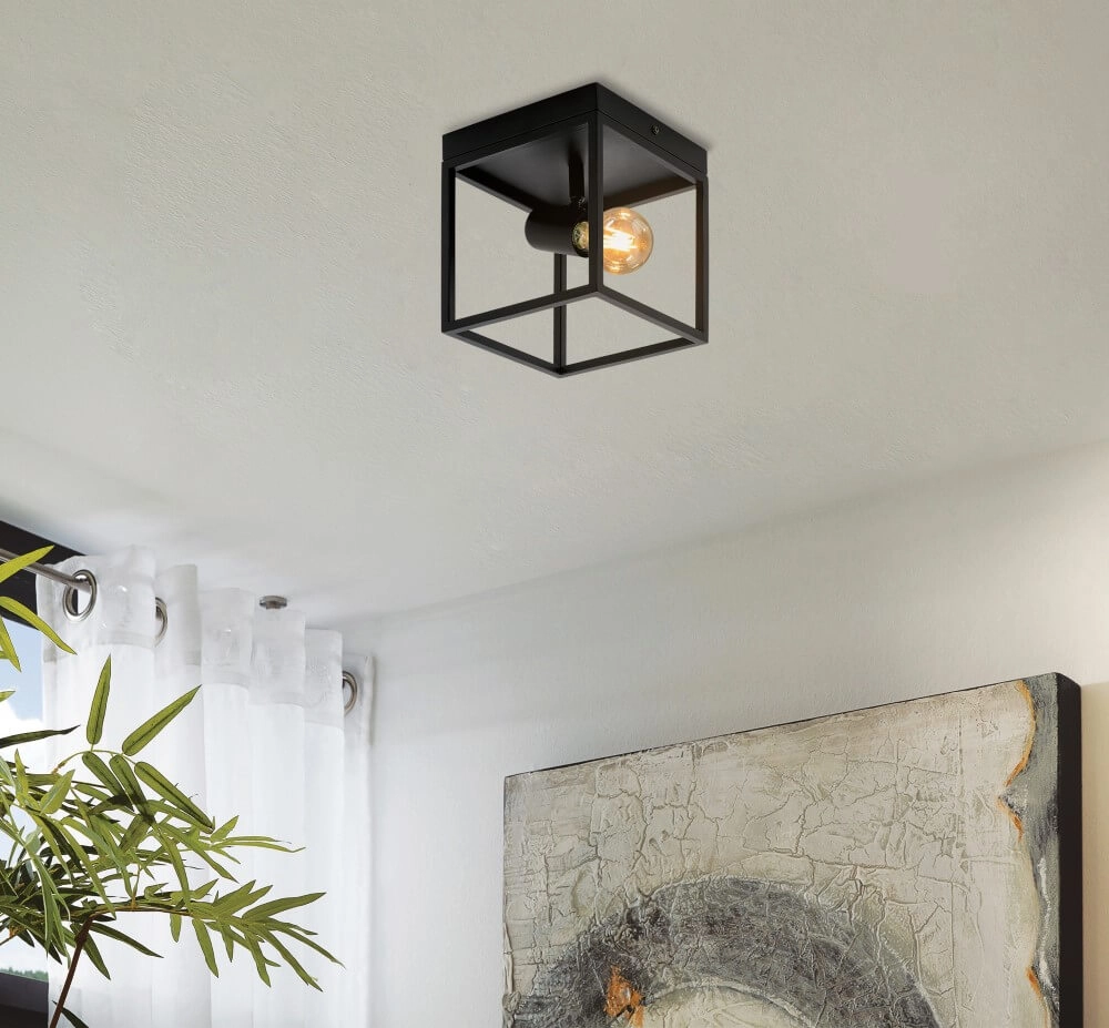 Zwarte plafondlamp Silentina 1-lichts Eglo 9002759983314