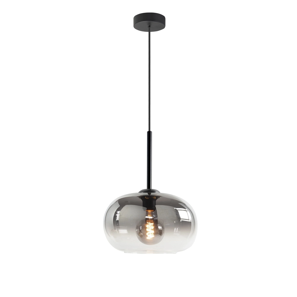 Hanglamp Bellini zwart met fade smoke glas Ø 31cm