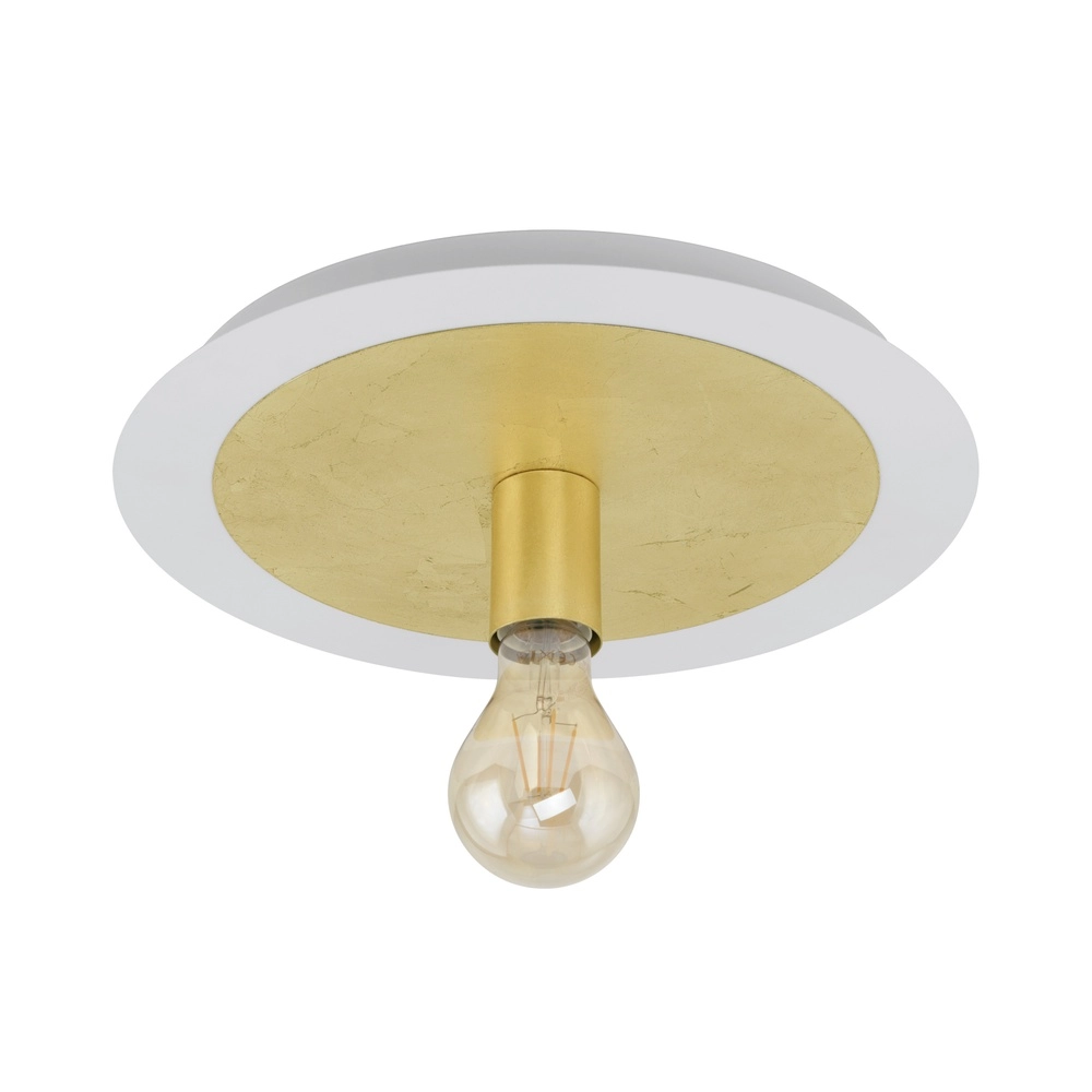 Unieke plafondlamp Passano wit en goud enkel