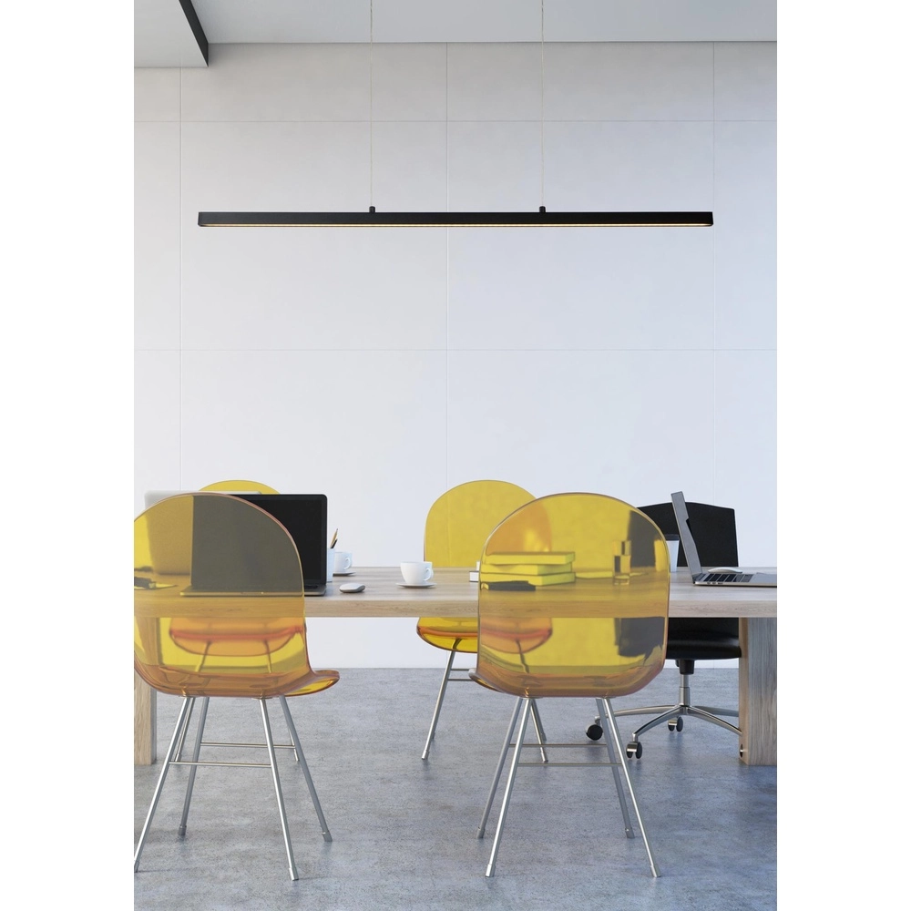 Strakke hanglamp Sigma zwart 118,5cm