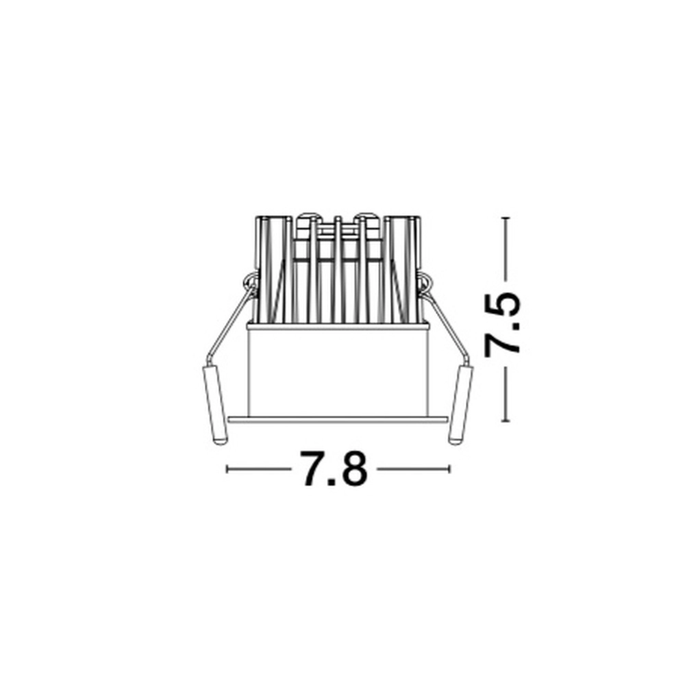 Zwarte inbouwspot Blade Ø 7,8cm Lyora 5212017418548