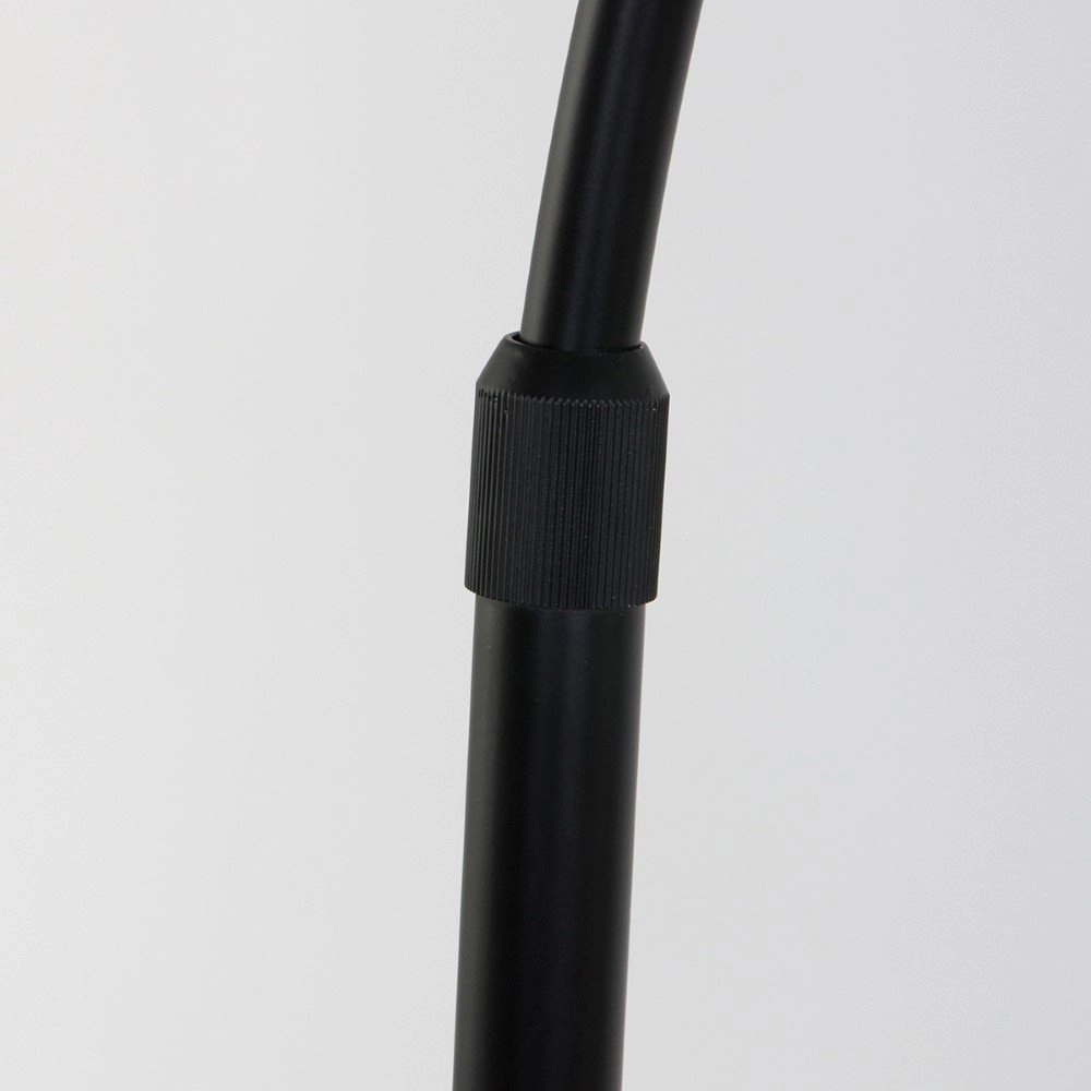 Booglamp Stresa zwart met effen wit lampenkap Steinhauer 8712746106619