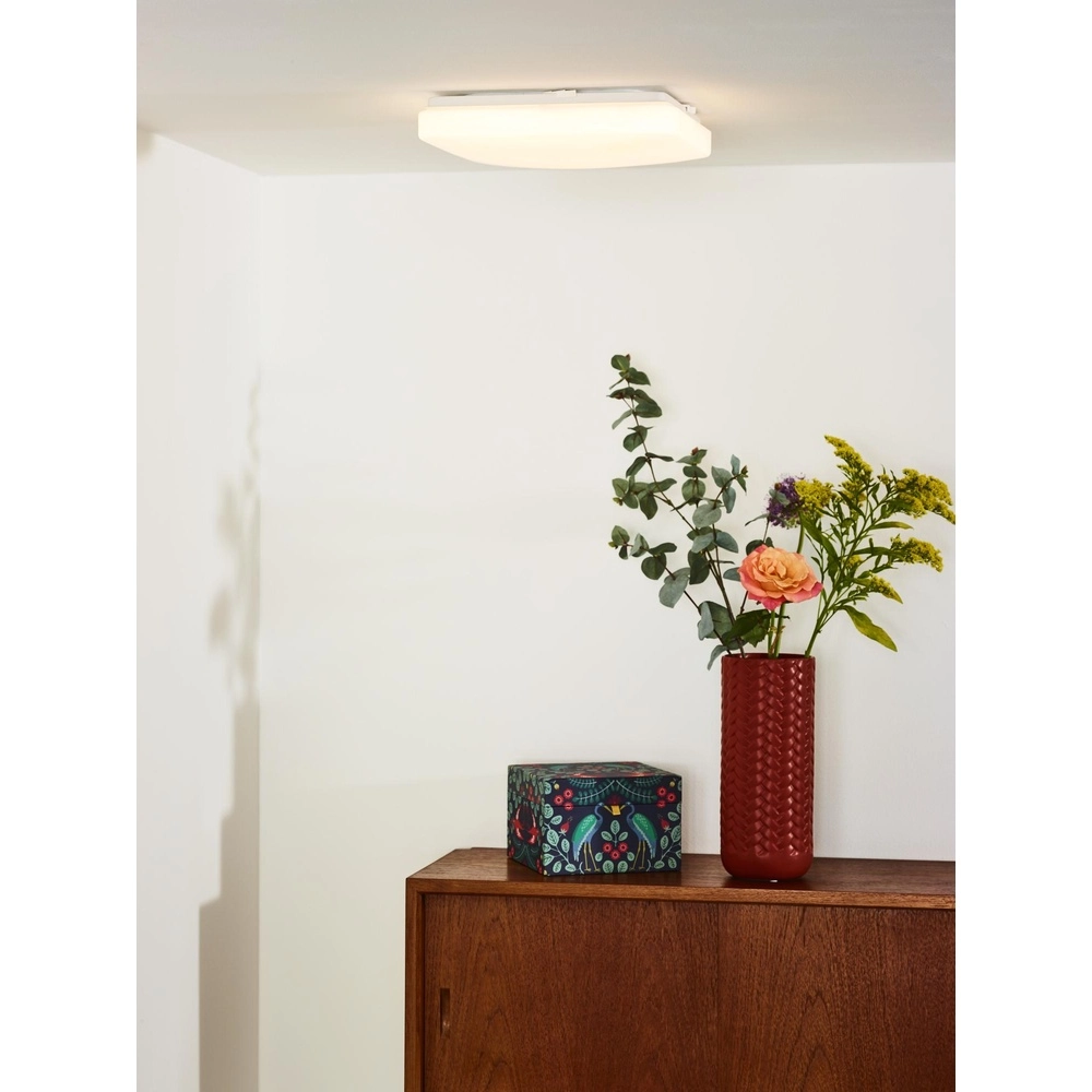 Vierkante plafonniere Otis 28cm wit Lucide 5411212791344