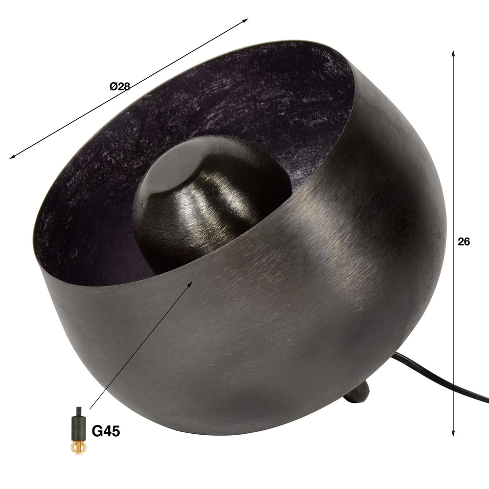 Industriële floodlight Basket Ø 28cm - zwart nikkel Lyora 8716803511828