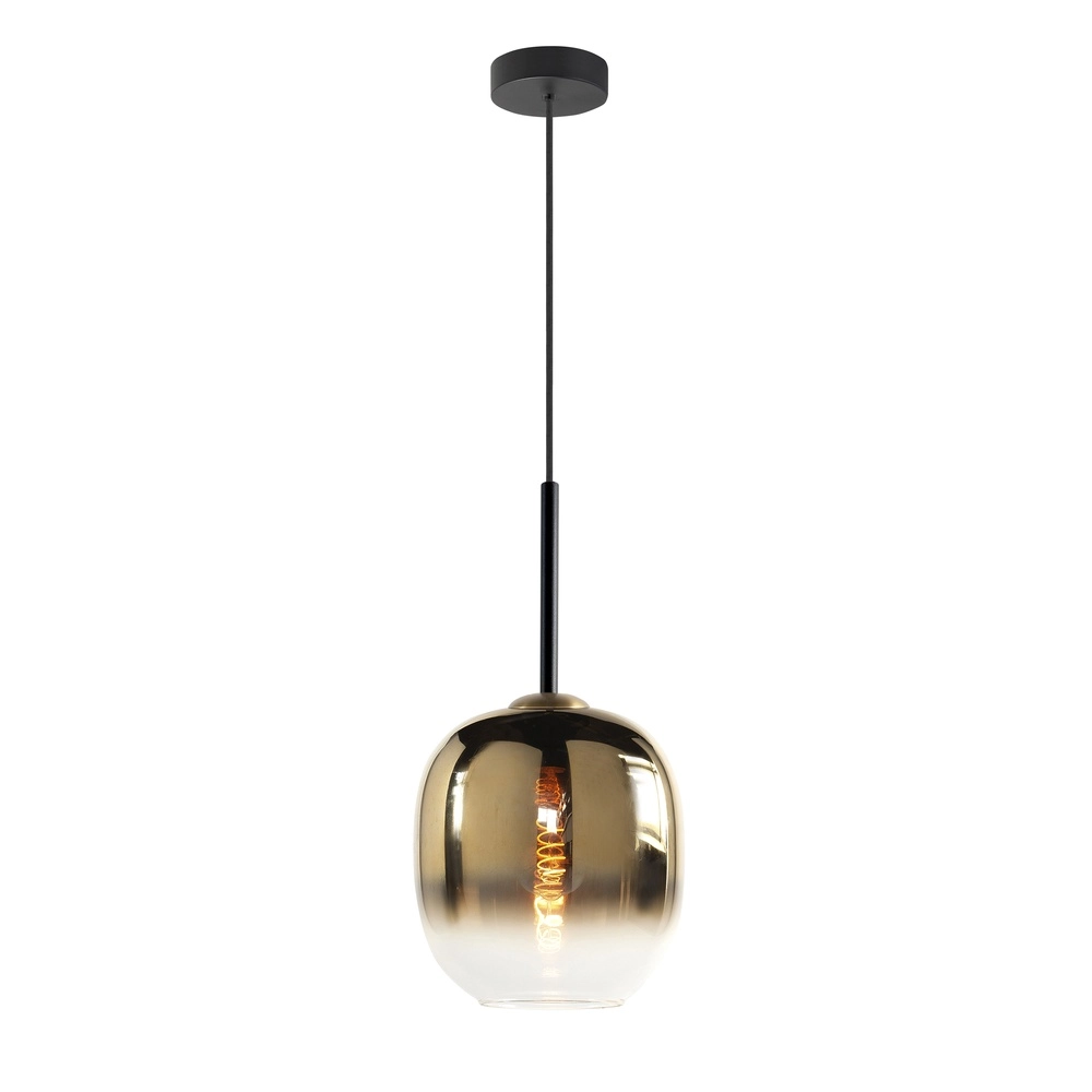 Hanglamp Bellini zwart met fade goud glas Ø 23cm