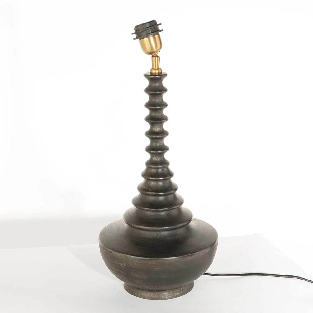 Tafellamp Bois zwart met lichtblauwe kap Steinhauer 8712746175202