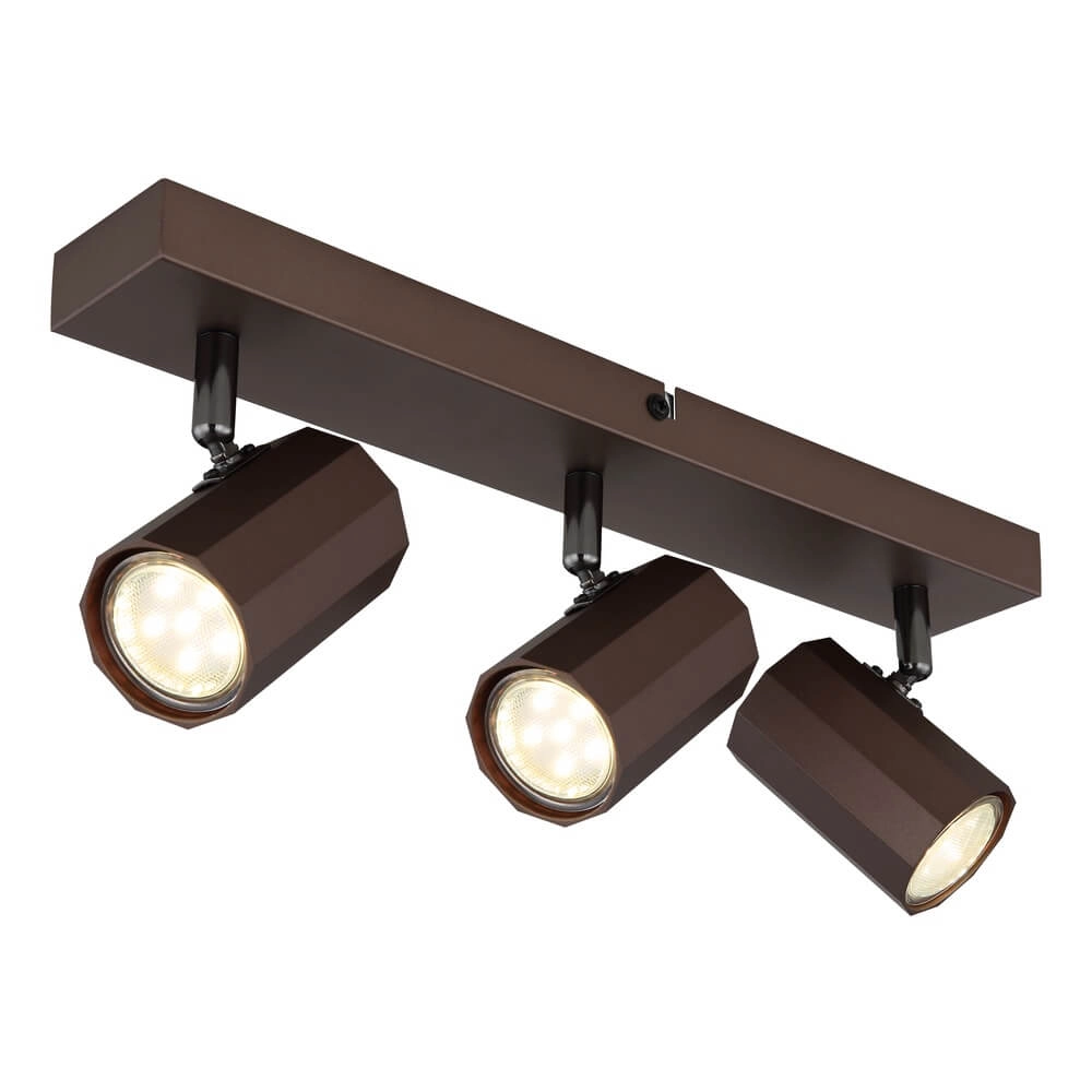 Bronzen plafondlamp James 3-lichts Bronzen plafondlamp James 3-lichts