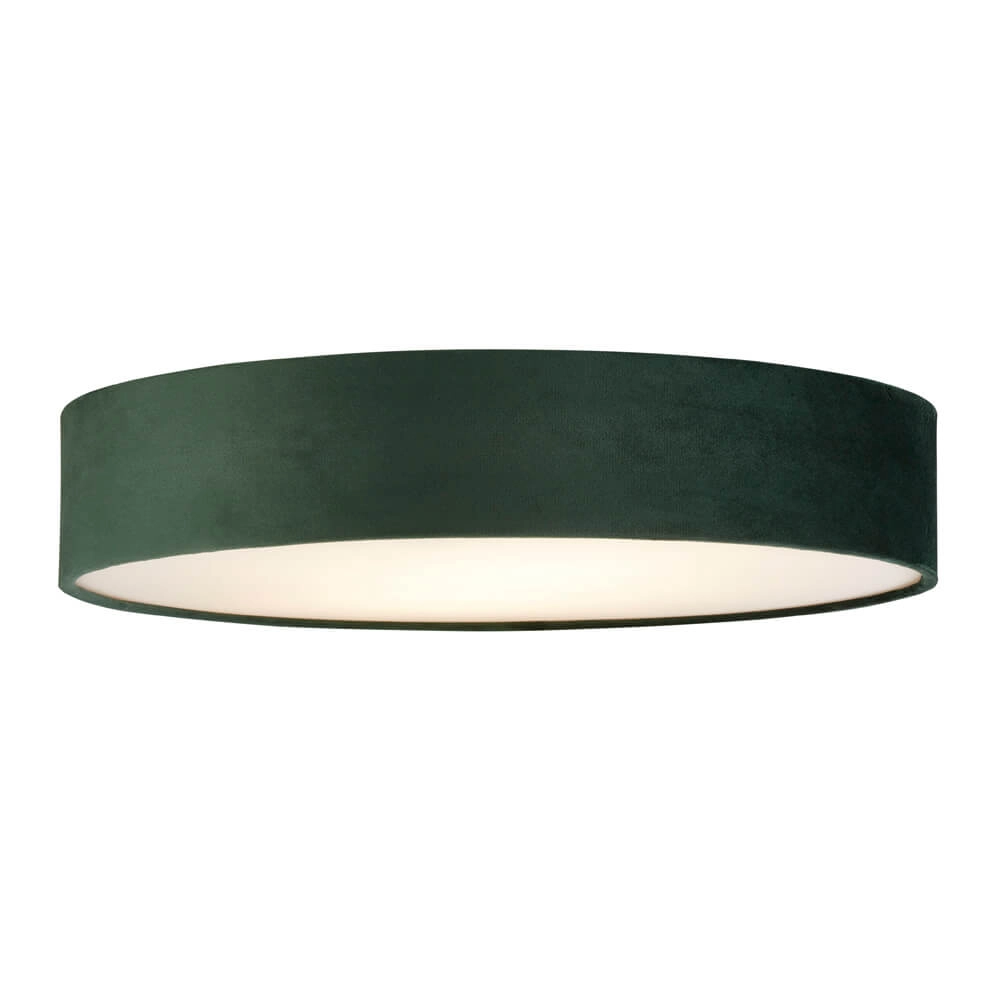 Plafondlamp Drum Pleat 50cm groen velvet Plafondlamp Drum Pleat 50cm groen velvet