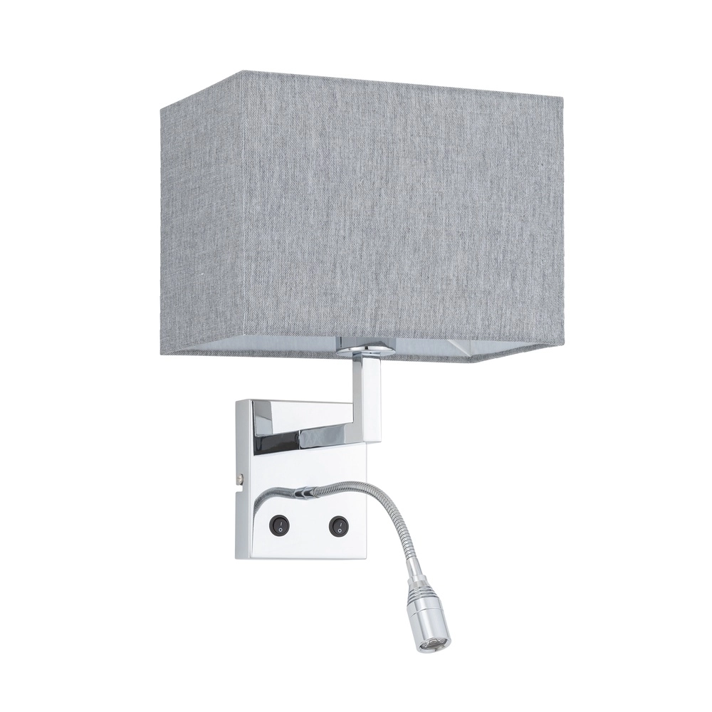 Bedlampje Hotel Mood Led 26cm grijs