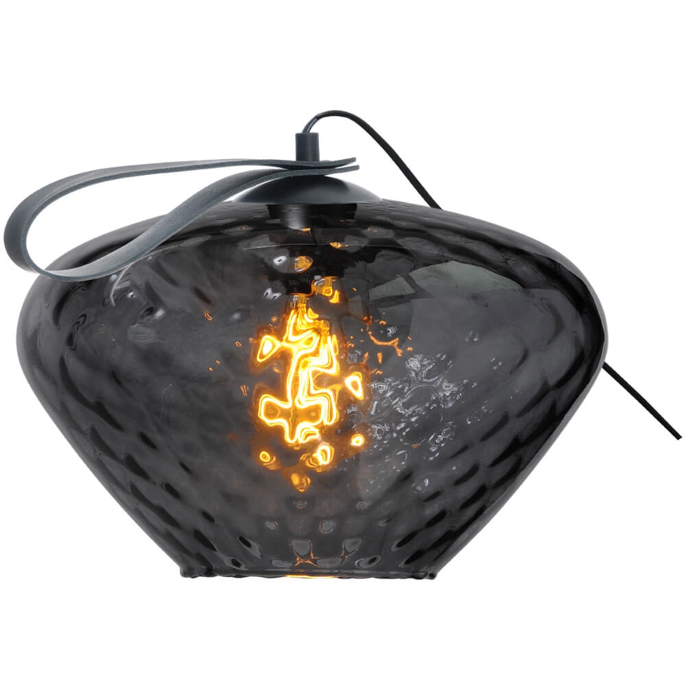 Tafellamp Porto Carry met Blossom smoke glas Tafellamp Porto Carry met Blossom smoke glas