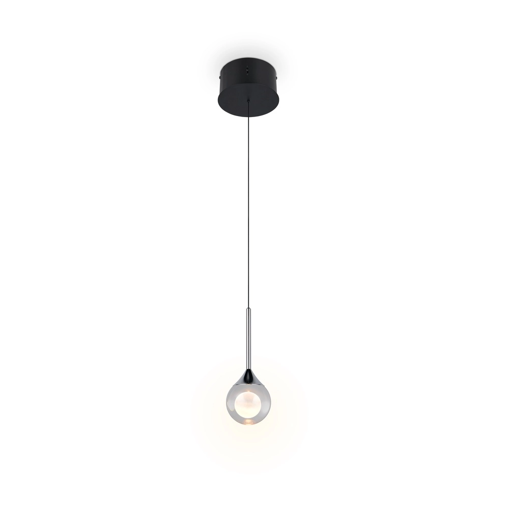 Moderne hanglamp Calista chroom enkel