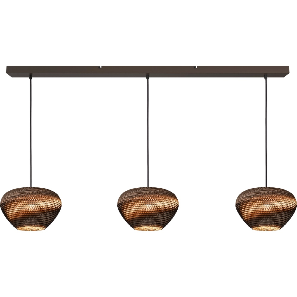 3-lichts hanglamp Cartone met Ø29 Think Paper kappen