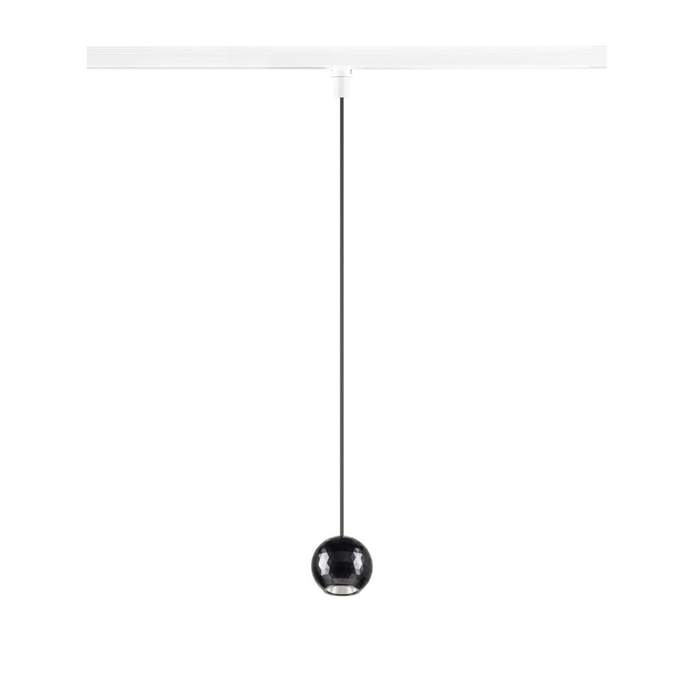 Hanglamp voor rail Dysko 1-fase wit met zwart SLV 4024163316996