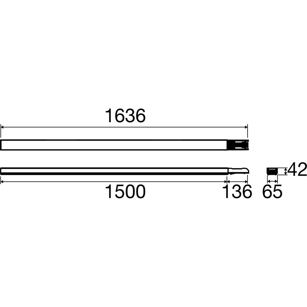 Verbindingsprofiel Easylight 150cm wit 5-polig SLV 4024163305891