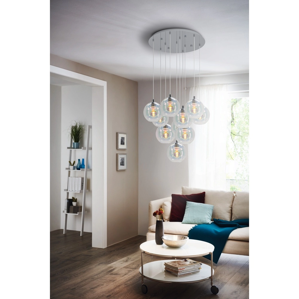 Hanglamp Ariscani 2 10-lichts chroom Eglo 9008606358113