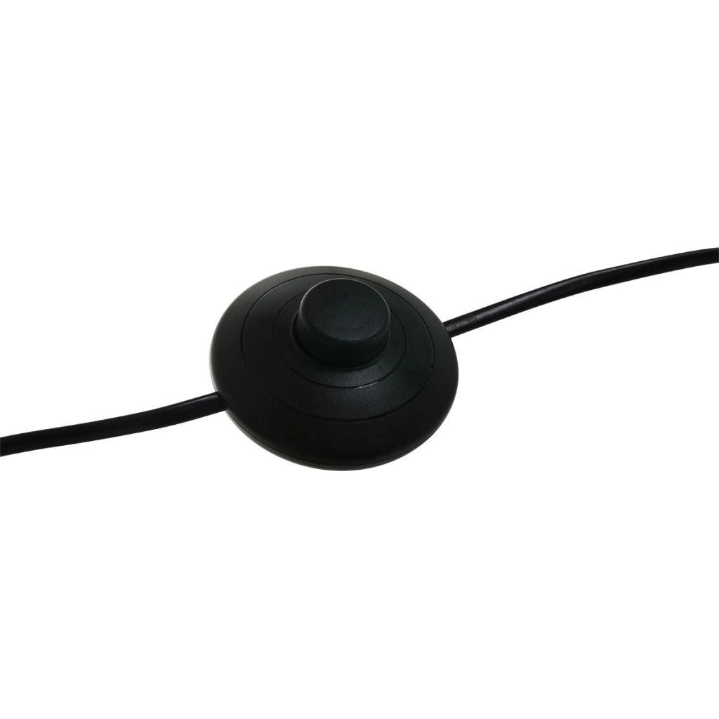 Zwarte booglamp Solva met bamboe kap Ø50cm Steinhauer 8712746182637