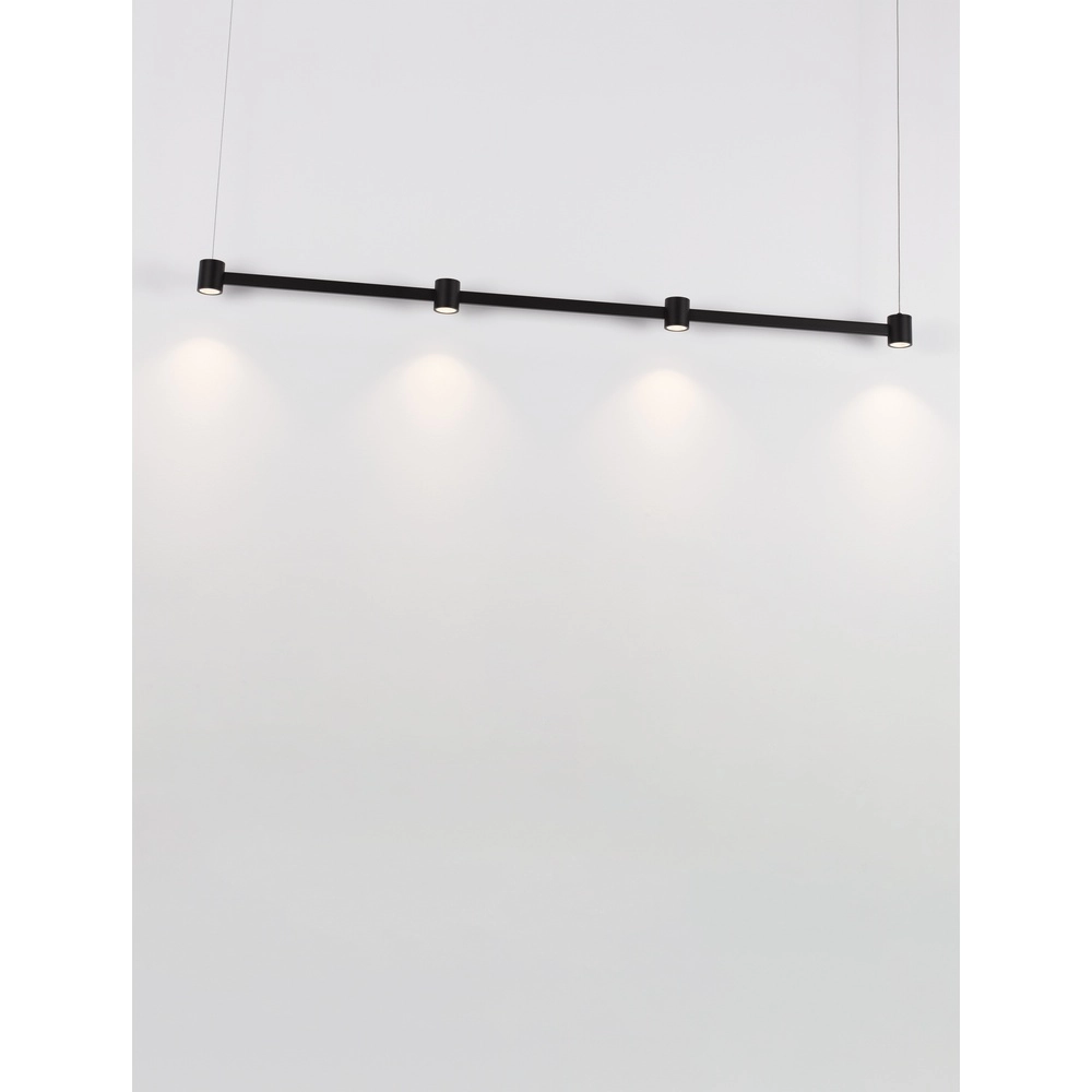 Design hanglamp Puize 4-lichts zwart