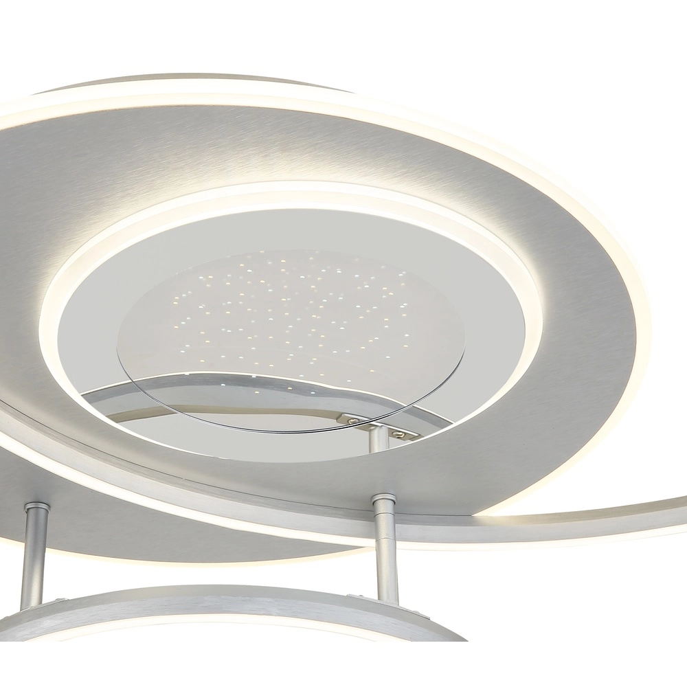 Moderne plafondlamp Johnson zilvergrijs Globo 9007371592548