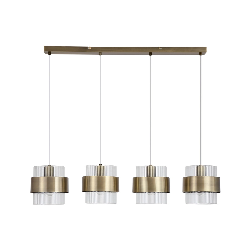Hanglamp Royal 4-lichts antiek messing Searchlight 5,05342E+12