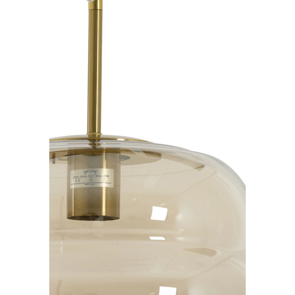 Ø 30cm hanglamp Misty met amber glas Light & Living 8717807645663