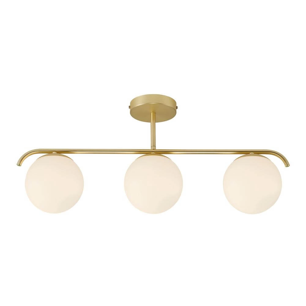 Design plafondlamp Grant messing 3-lichts