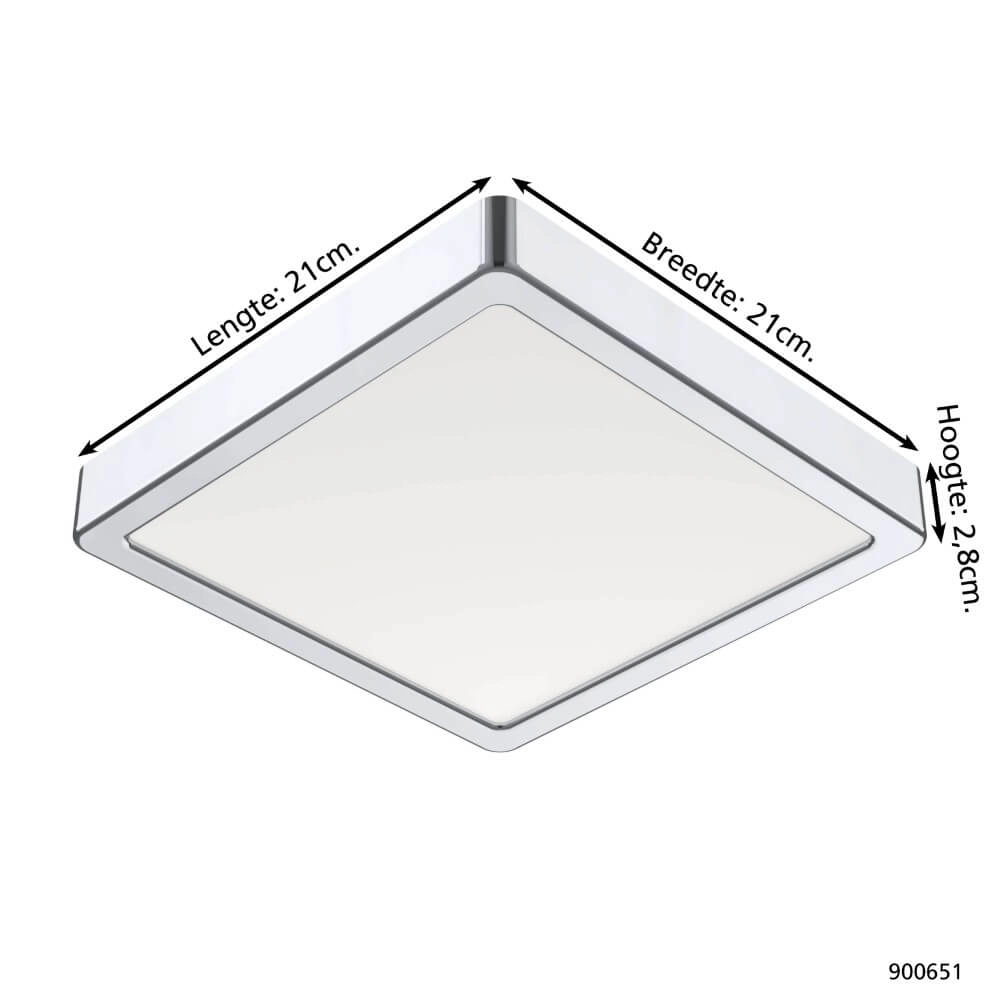 Badkamer lamp Fueva 5 IP44 - Chroom - 21cm Eglo 9008606245338