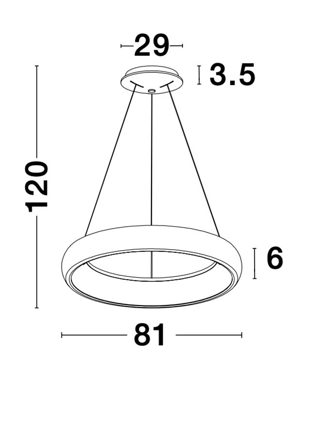 Design hanglamp Albi zwart Ø 81cm Lyora 5212017416865