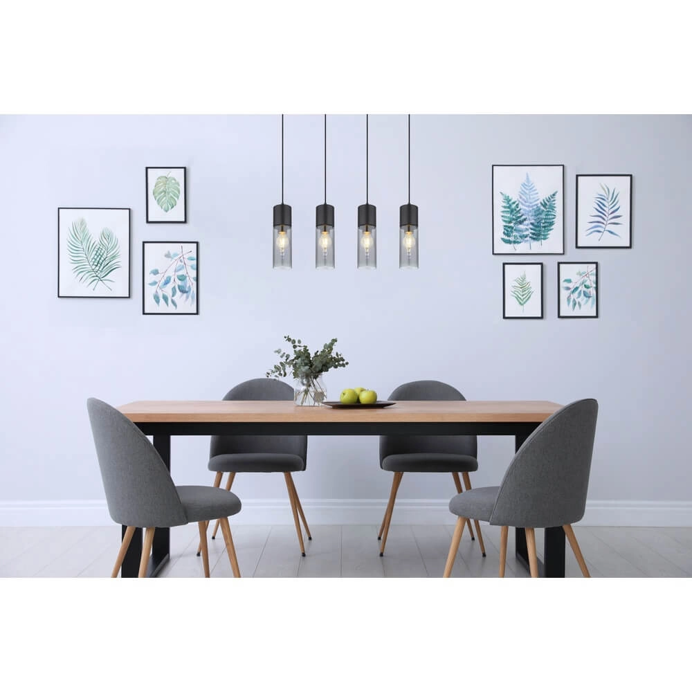 Strakke hanglamp Annika 4-lichts Globo 9007371439768