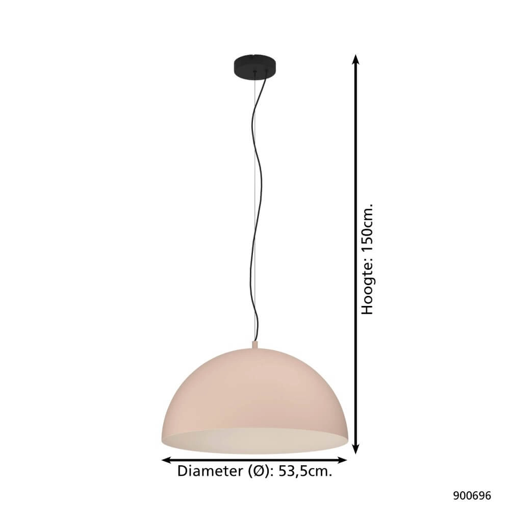 Japandi hanglamp Gaetano 1 Ø 53,5cm Eglo 9008606274222
