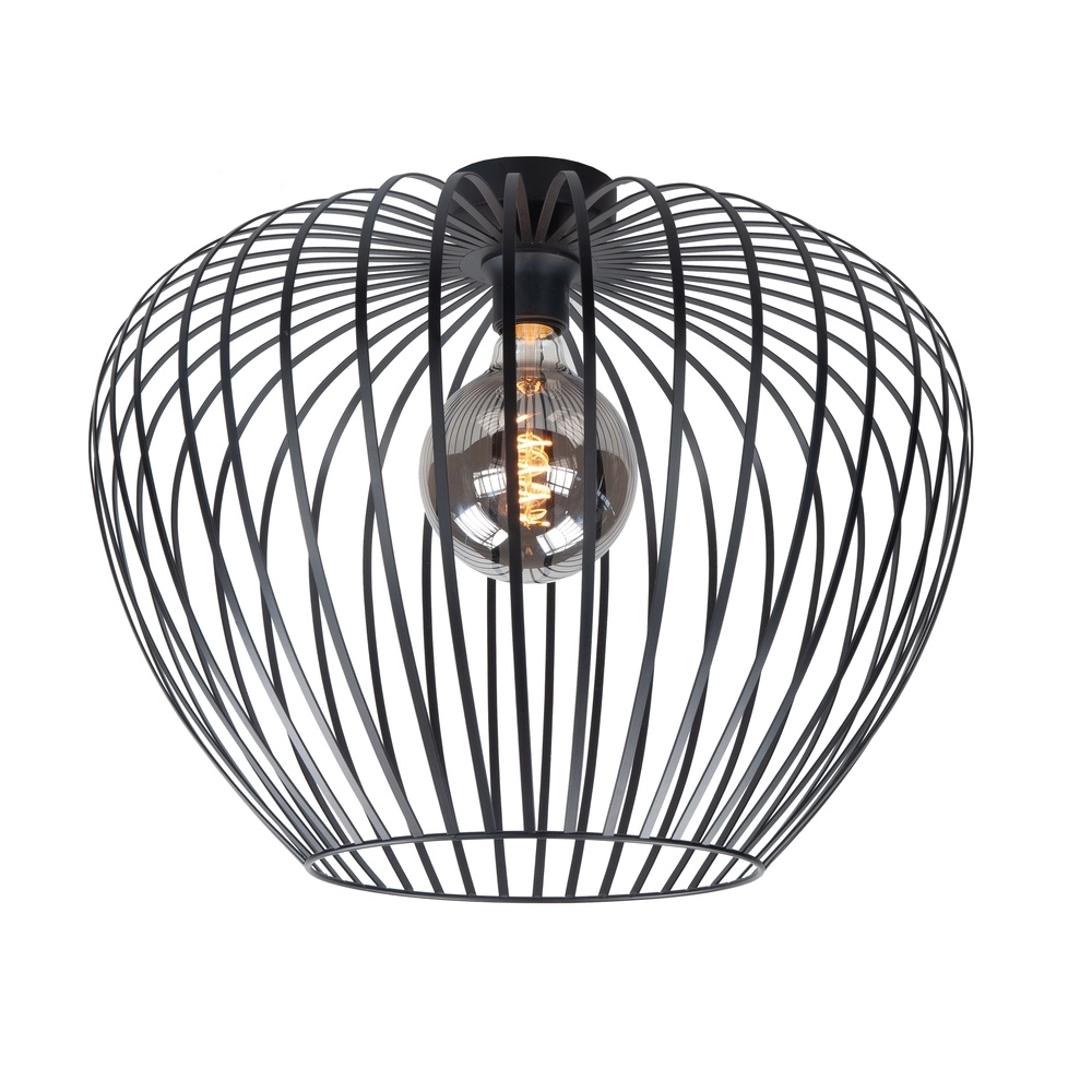 Plafondlamp Mela zwart Ø 40cm