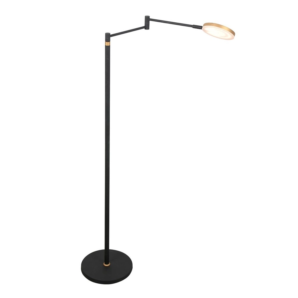 Design leeslamp Soleil zwart met gouden kap Steinhauer 8712746177381