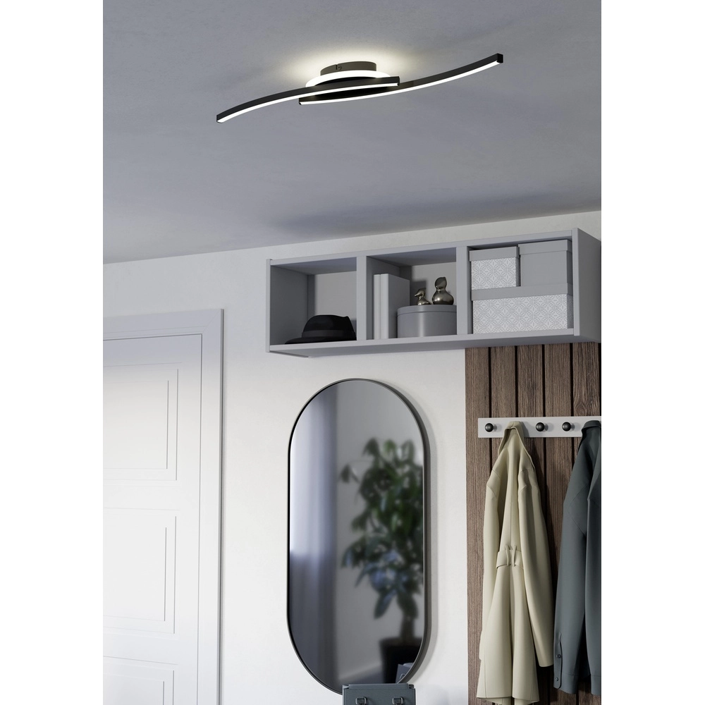 Plafondlamp Lungolago Led - zwart - rond Eglo 9008606316052