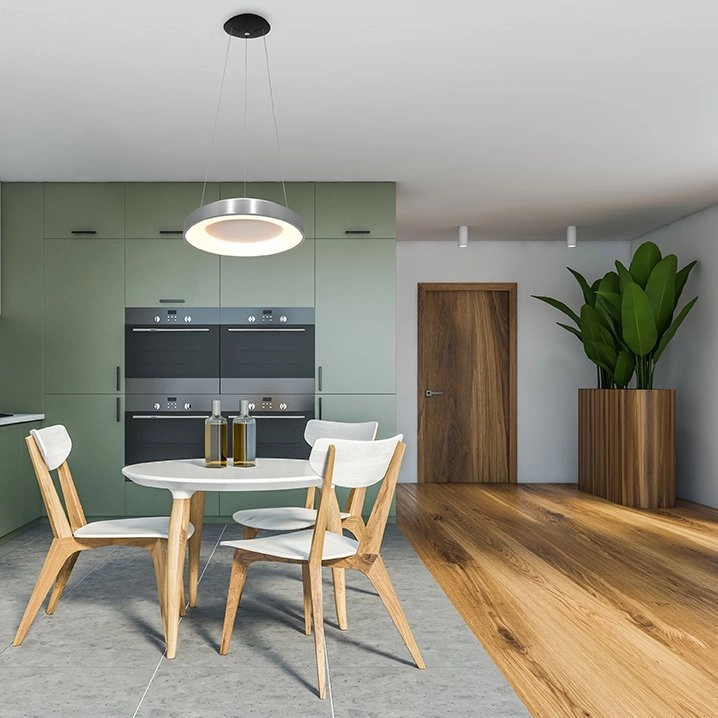 Led hanglamp Ringlede Ø 48cm metaalgrijs Steinhauer 8712746135213