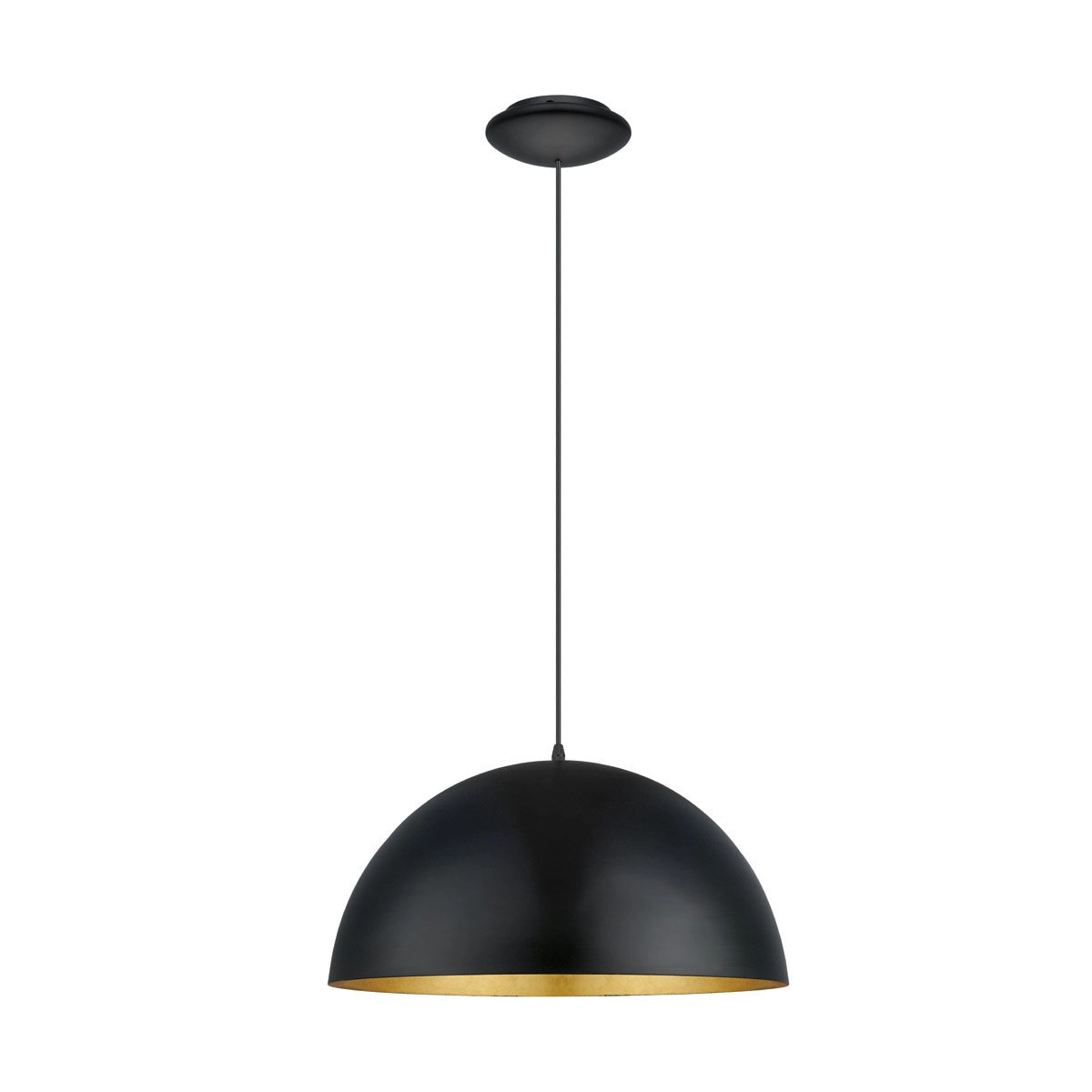 Hanglamp Gaetano 1 53cm zwart - goud